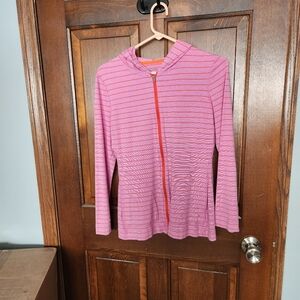 Eddie Bauer long sleeve hooded zippered t-shirt